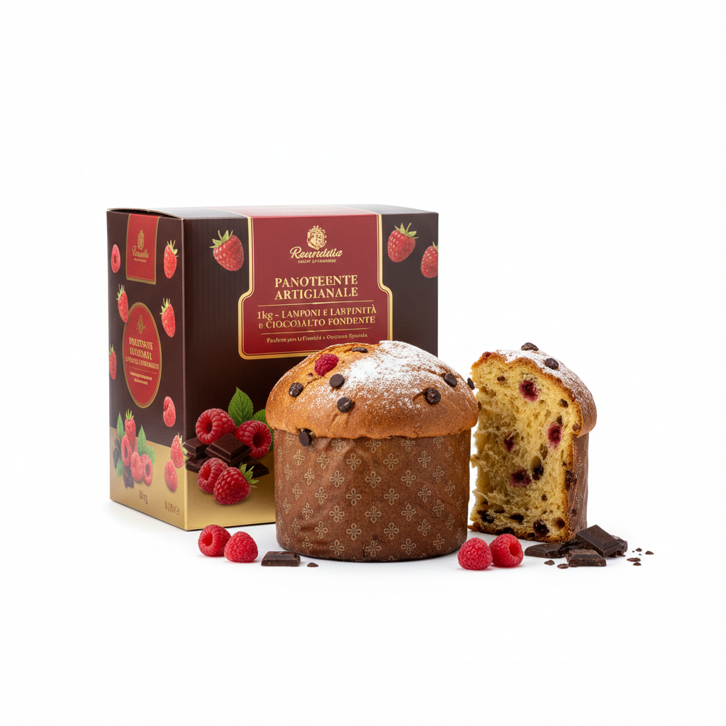 [SPE 9705] Panettone Lamponi e Cioccolato Fondente 1kg