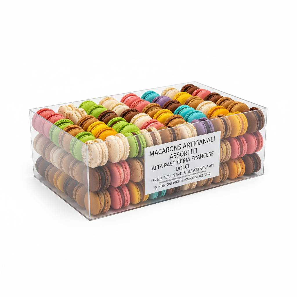 Macarons Artigianali Assortiti Dolci - Confezione 432 pezzi