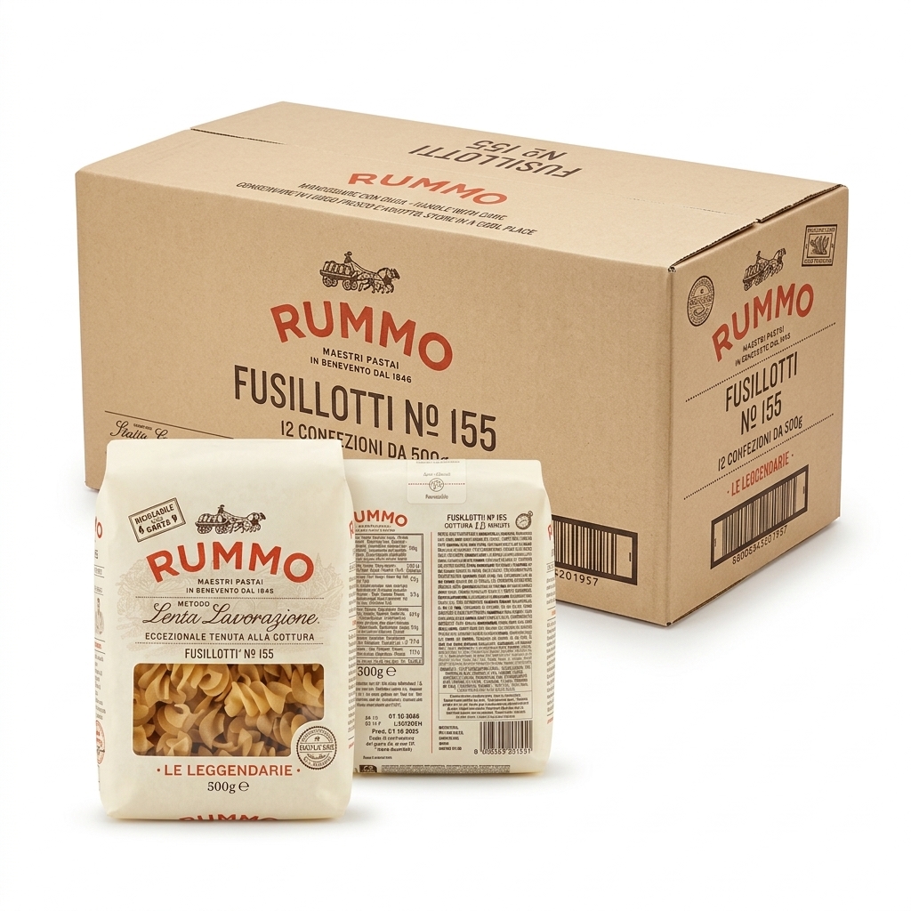 [08001267] Fusillotti N°155 Le Leggendarie Hartweizengrieß-Teigwaren 500 g — Rummo