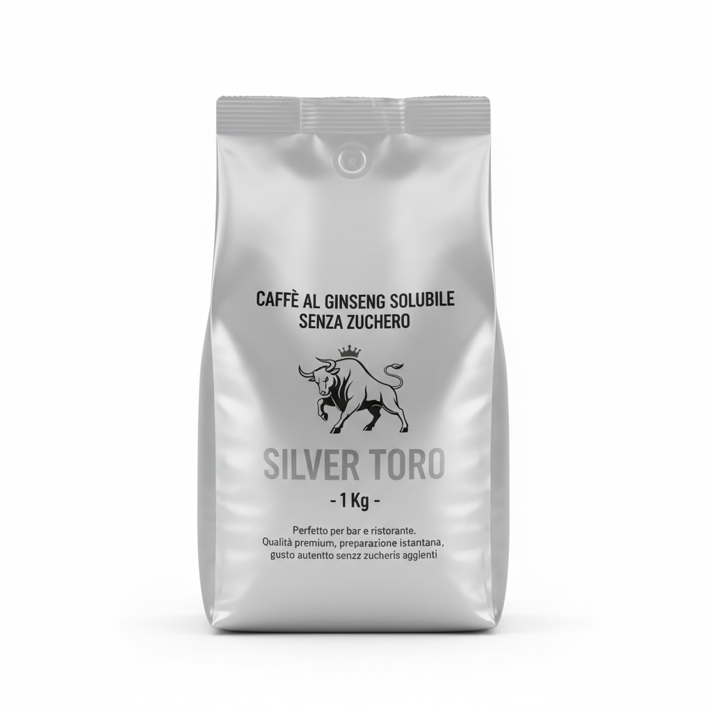 Caffè al Ginseng Solubile Senza Zucchero Silver Toro - 1 Kg