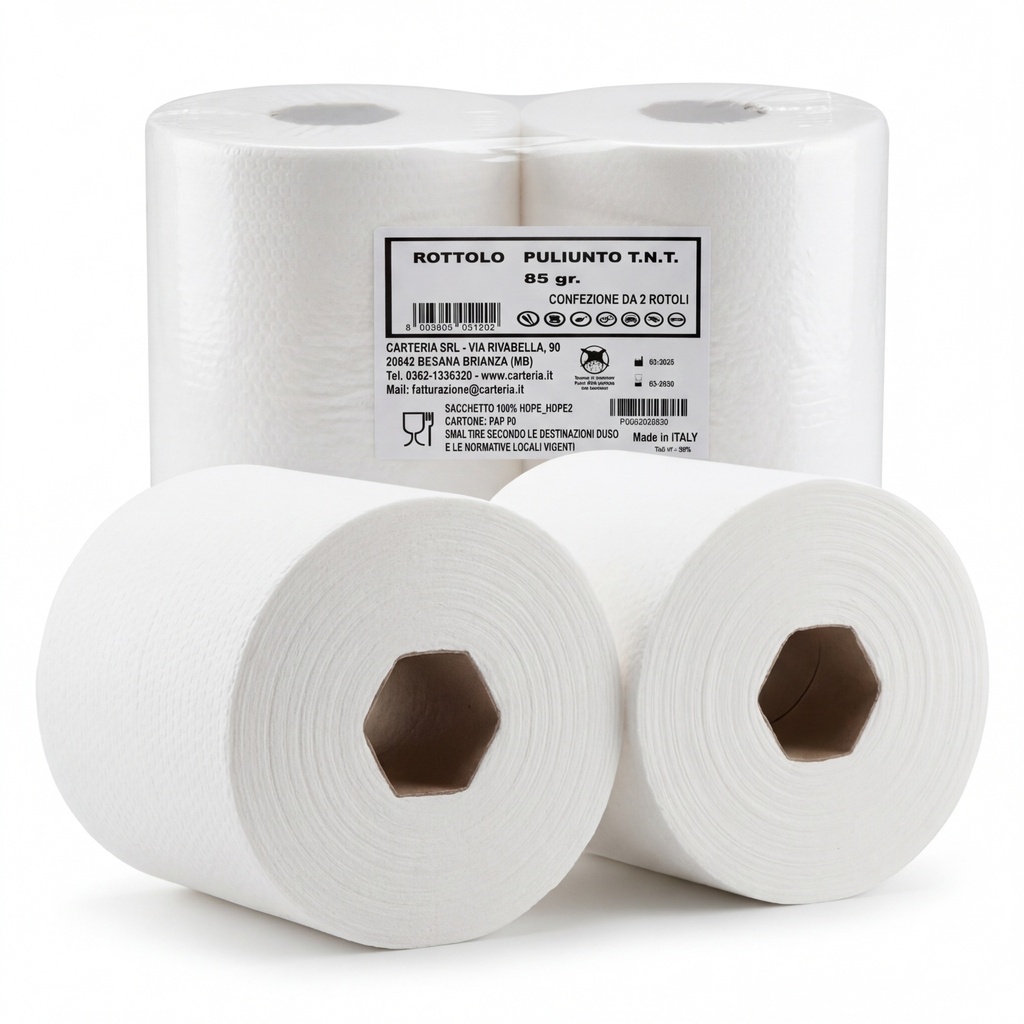 Rotolo Puliunto Assorbiunto TNT Airlaid 37 cm (Conf. 2 Rotoli) — Carteria