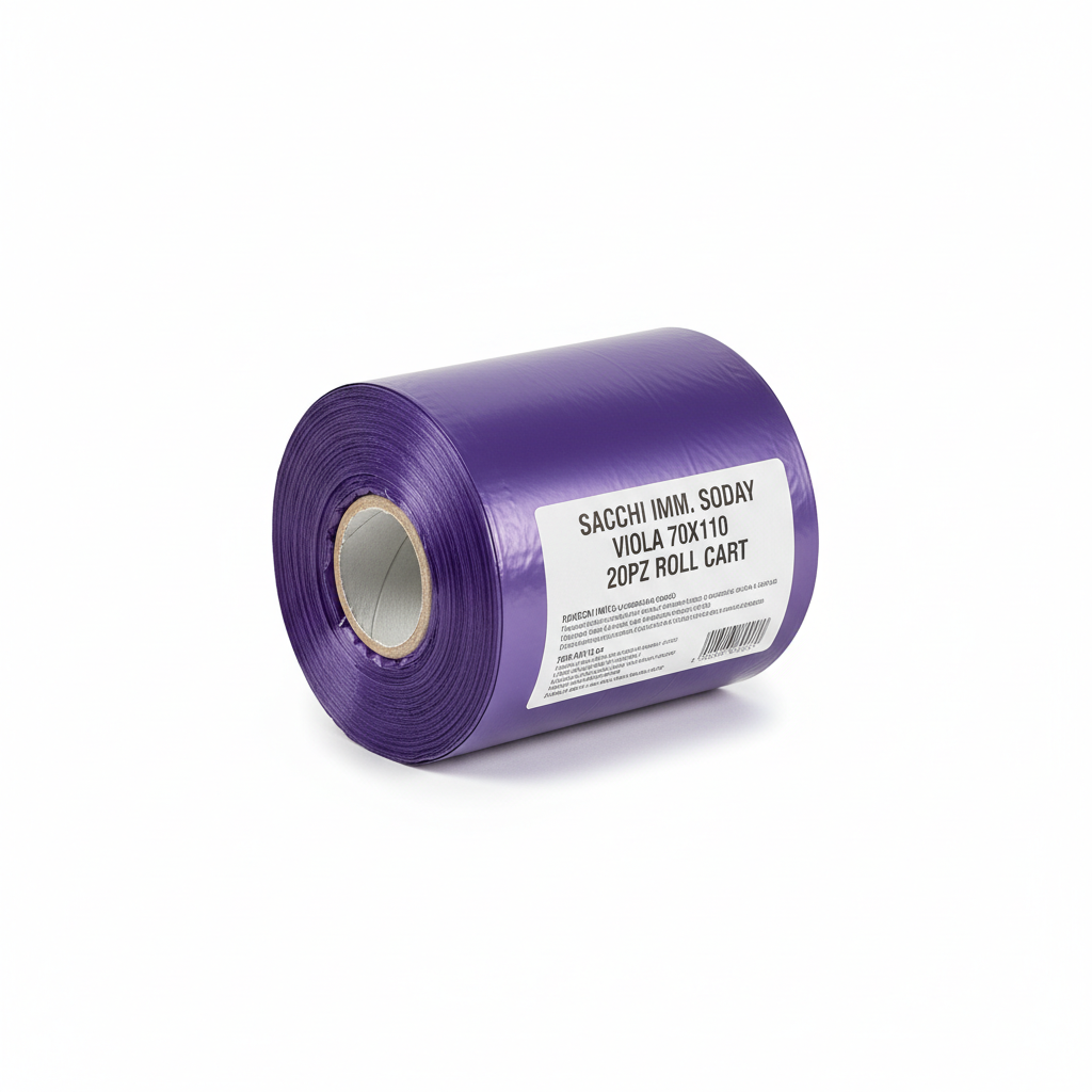 SACCHI IMM. SODAY VIOLA 70X110 20PZ ROLL CART