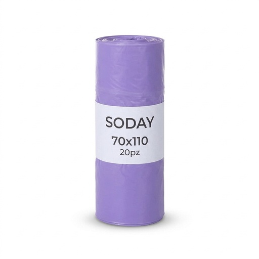 Soday Purple Bin Bags 70x110 20 pcs roll CART