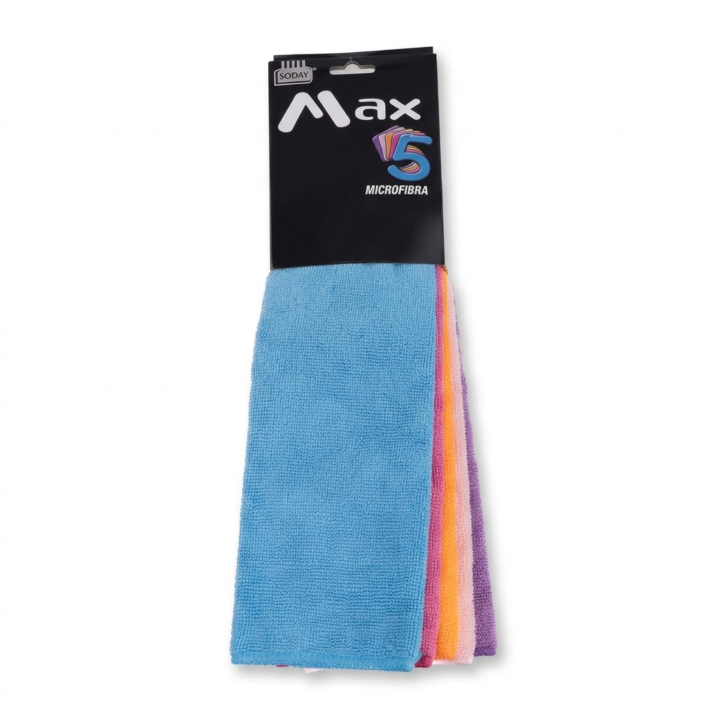 Ecopezza Max 5 Microfibre Cloths 30x40 cm (Set of 5 Colours)