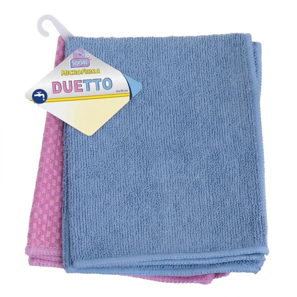 Panno Microfibra Duetto 30x35 cm (Set 2 Pezzi)
