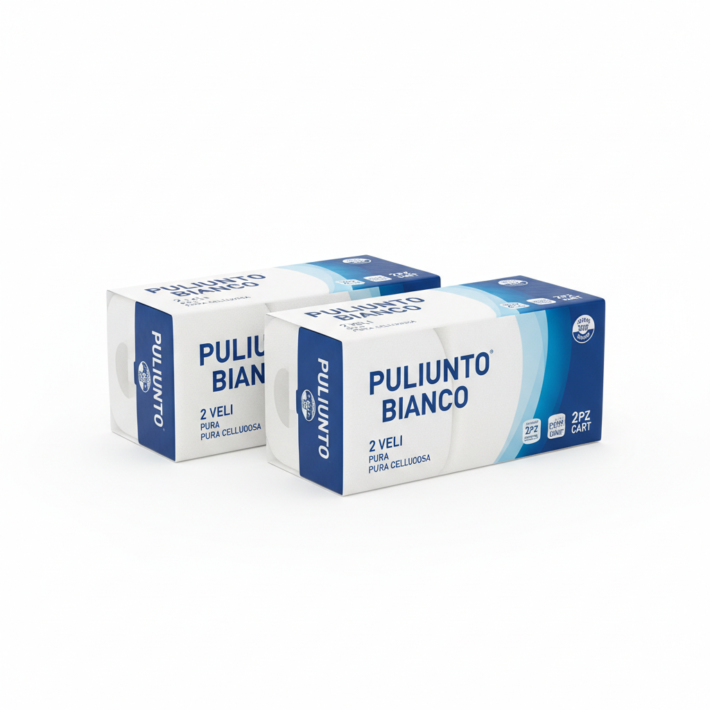 PULIUNTO BIANCO 2 VELI PURA CELLULOSA 2PZ CONF CART