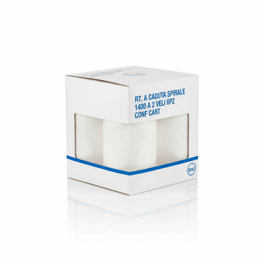 CARTA ROTOLONE CADUTA SPIRALE 1400 A 2 VELI 6PZ CONF CART