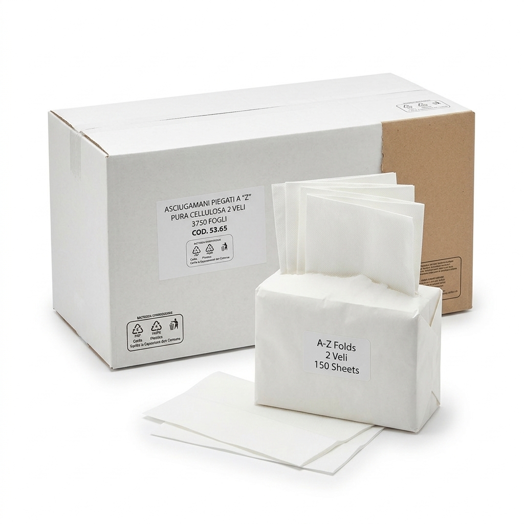 Papierhandtücher Z-Falz 2-lagig 23,5 x 24 cm - 3.750 Blatt (25 Päckchen)