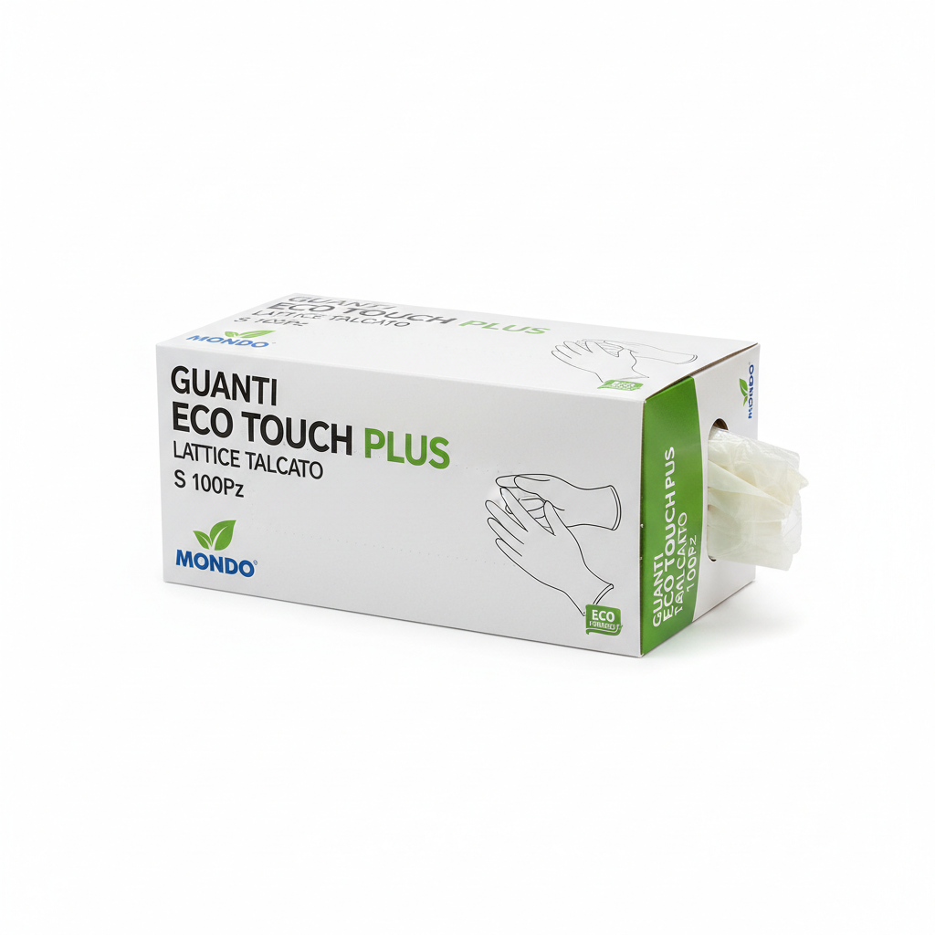 GUANTI ECO TOUCH PLUS LATTICE TALCATO S 100PZ CONF CART