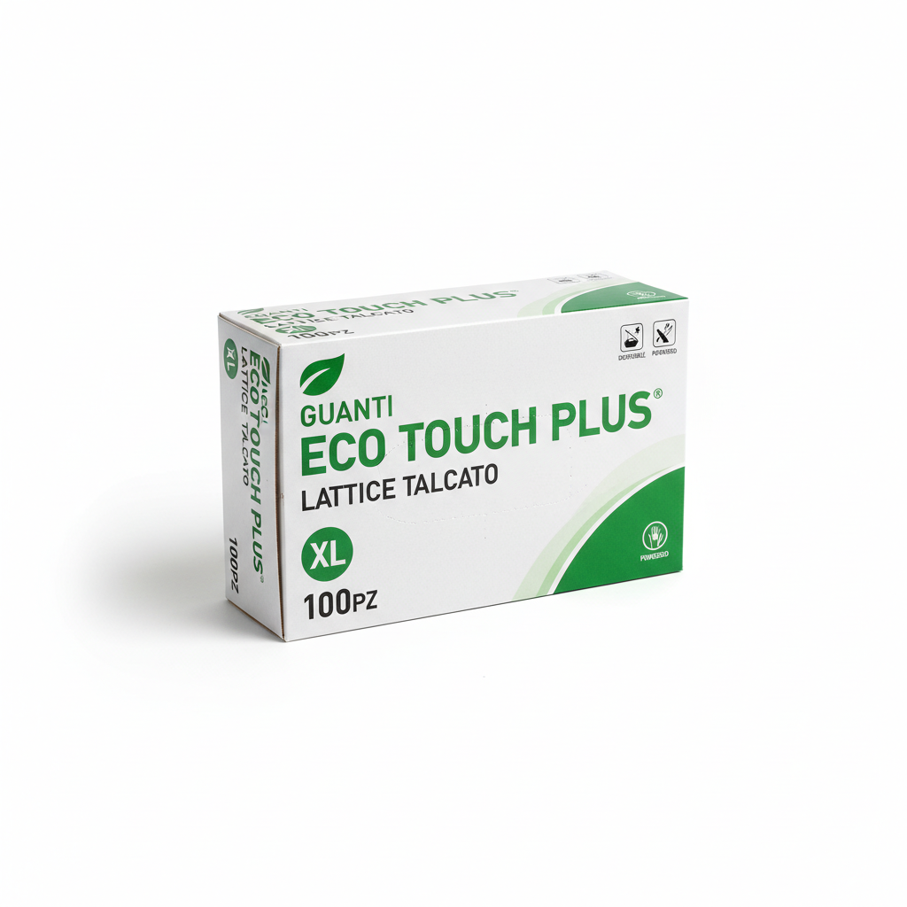 GUANTI ECO TOUCH PLUS LATTICE TALCATO XL 100PZ CONF CART