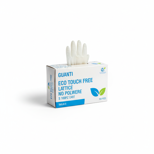 Guanti Eco Touch Free Lattice No Polvere S 100pz pkg Cart