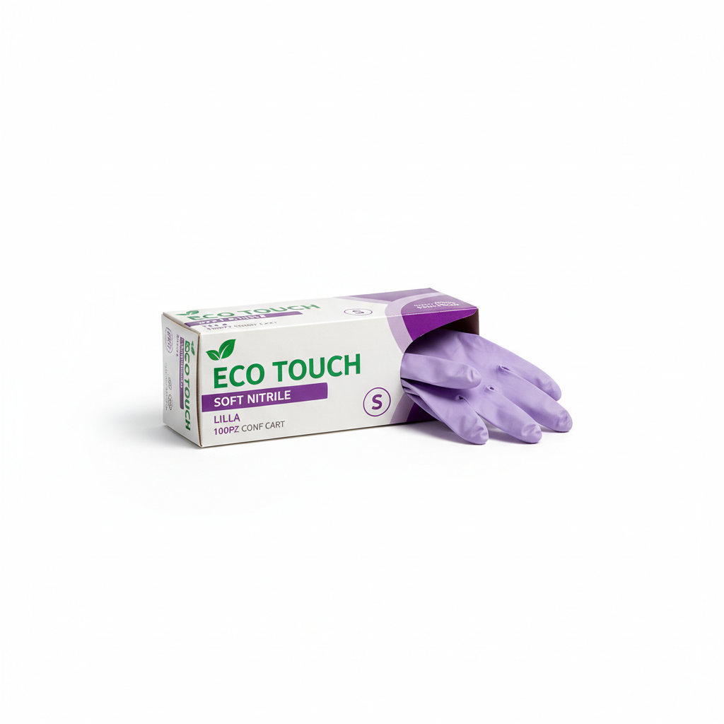 Guanti Eco Touch Soft Nitrile Lilla S 100pz conf CART