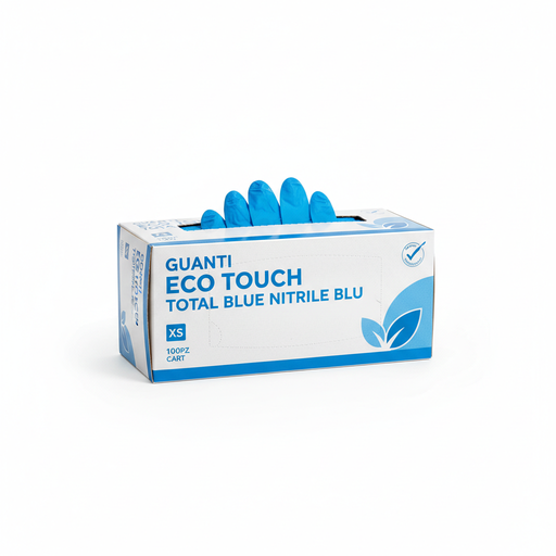 Guanti Eco Touch Total Blue Nitrile Blu XS 100pz conf CART