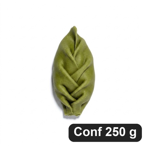 Gefüllte Pasta mit Robiola, Aubergine und Pinienkernen 1 kg (Karton ca. 5 kg) – Pastificio Marcello (Zopf, Grün, 250 g)