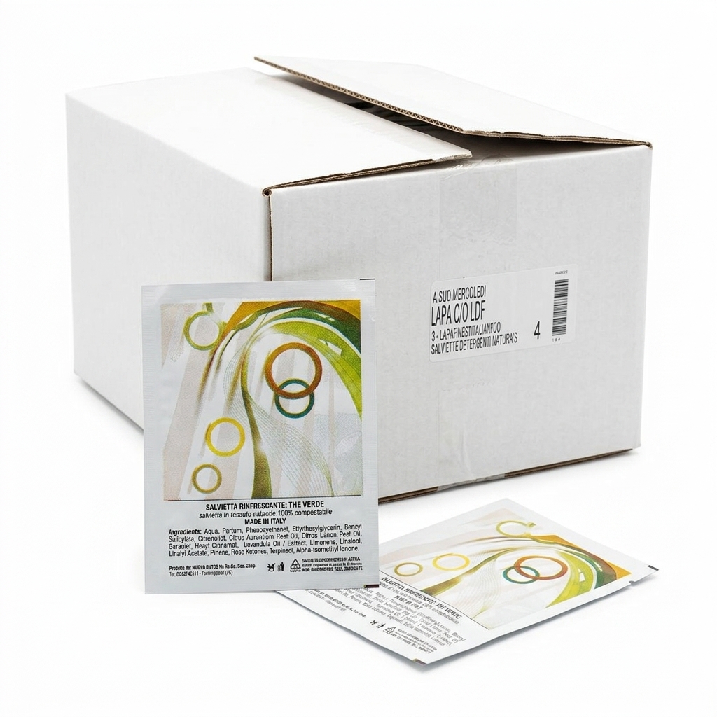 SCENTED CLEANSING WIPES NATURA'S LEMON AND GREEN TEA FRAGRANCE 500PCS PKG NB