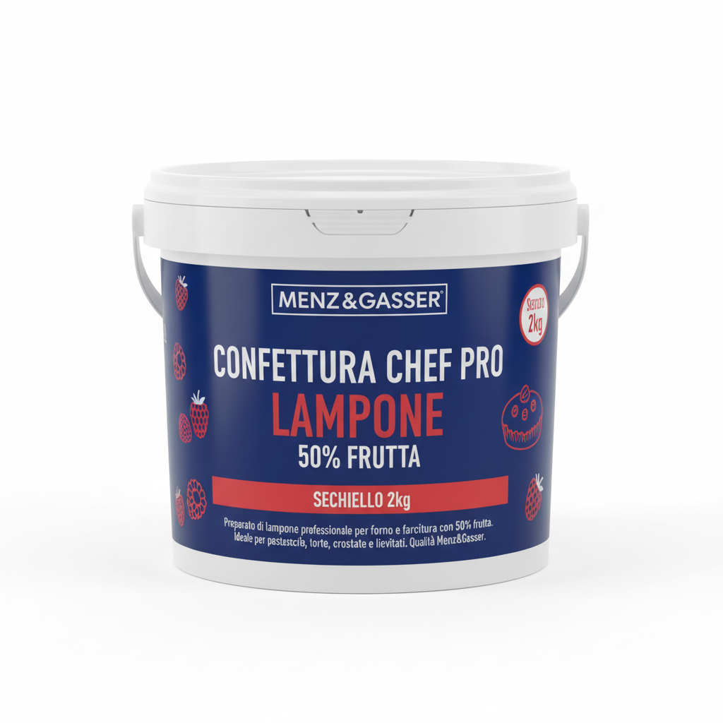 Confettura Chef Pro Lampone 50% Frutta - Menz&Gasser - Secchiello 2kg