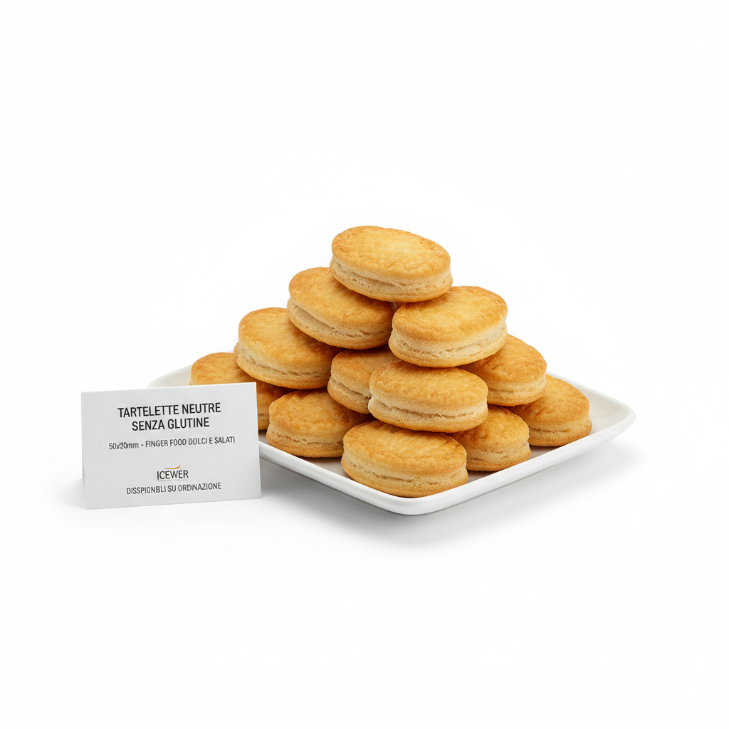 Tartellette neutre gluten free 50x20mm Icewer