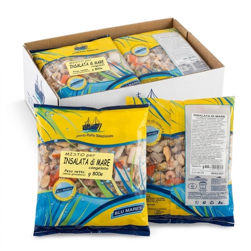 [3DMA407] Salade de Fruits de Mer Surgelée 5 x 0,8 kg (Carton 4 kg) — Blu Mares