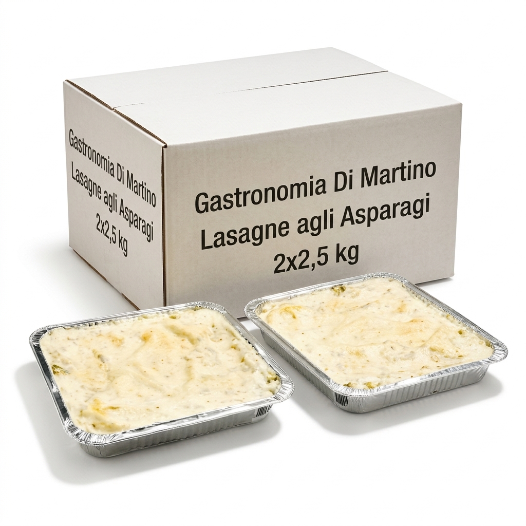 [07112313] Lasagnes aux Asperges Surgelées 2x2,5 kg (Carton) — Gastronomia Di Martino