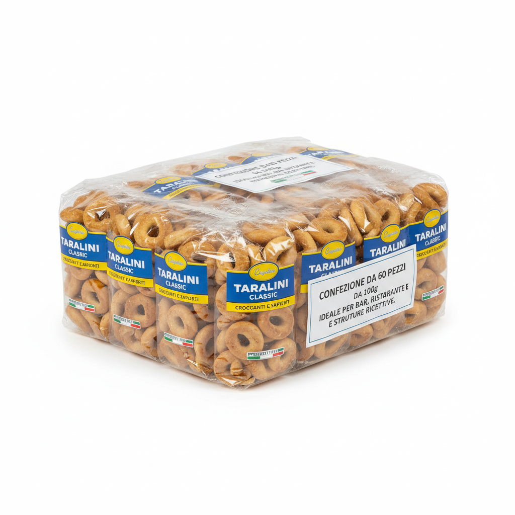 [055] Tarallini Classici 100g - Confezione da 60 Pezzi