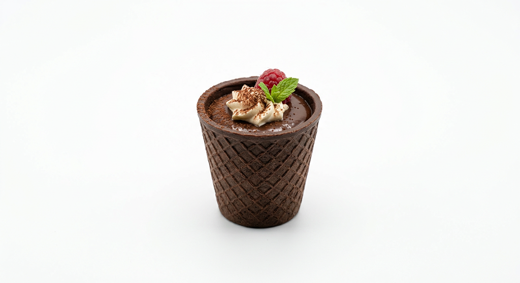 Bicchierino medio in wafer al cioccolato puro 60% - 45mm 90pz crt