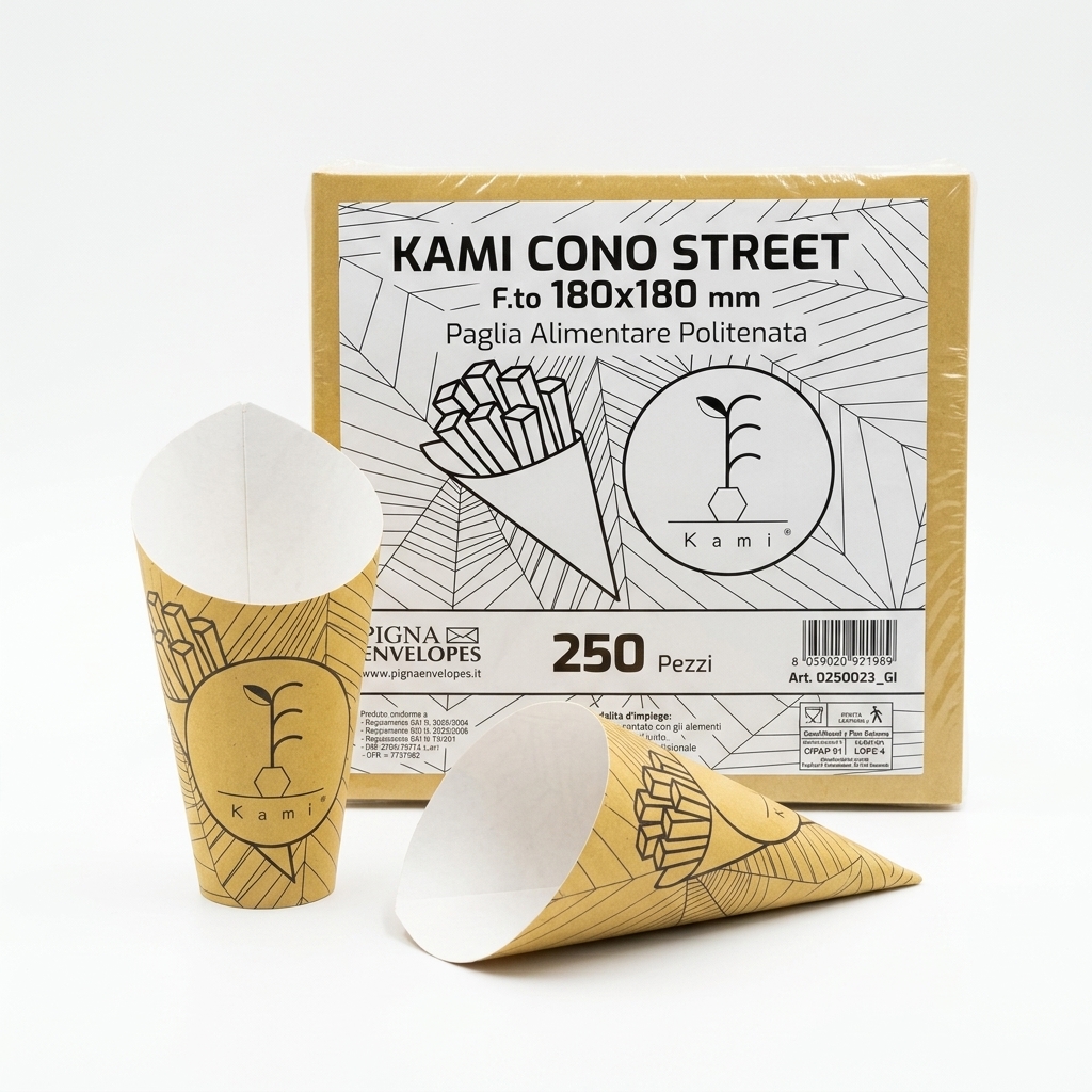 Coni per Fritto in Carta Paglia 18x18 cm - 250 pz