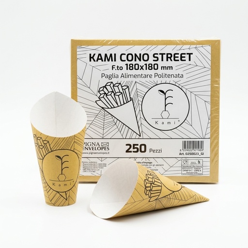 Straw Paper Fry Cones 18x18 cm - 250 pcs