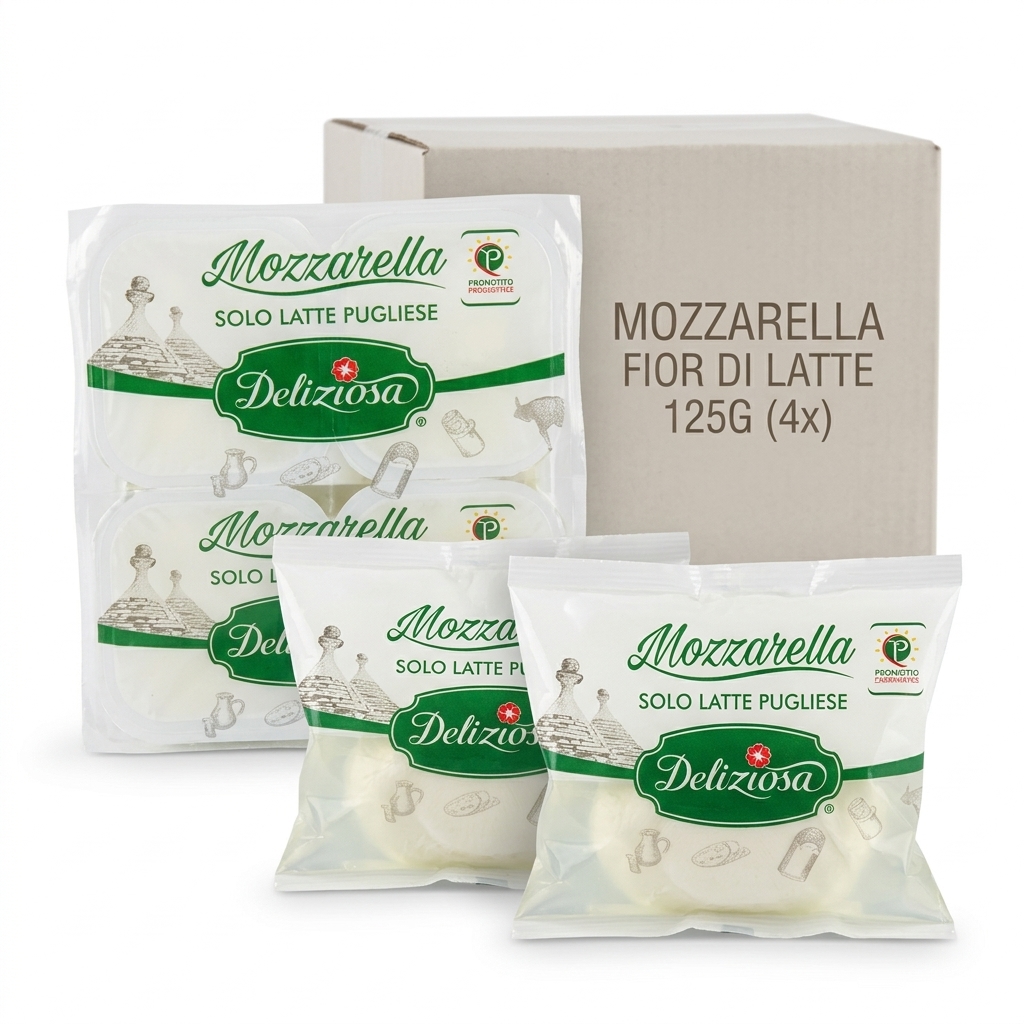 MOZZARELLA FIOR DI LATTE DELIZIOSA 125G CONF 4PZ AL