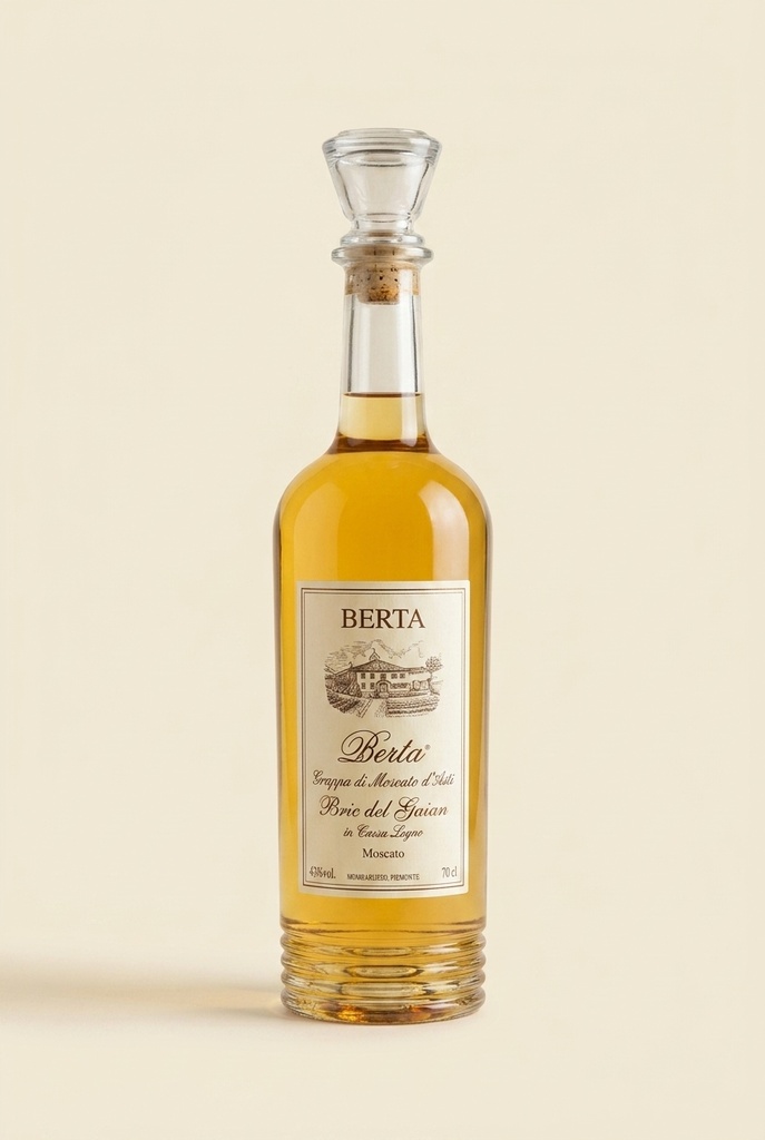 [VRG-BERTA-GRAPPAMO-NV-70CL] Berta - Grappa Moscato d'Asti Bric del Gaian (Cassa Legno)