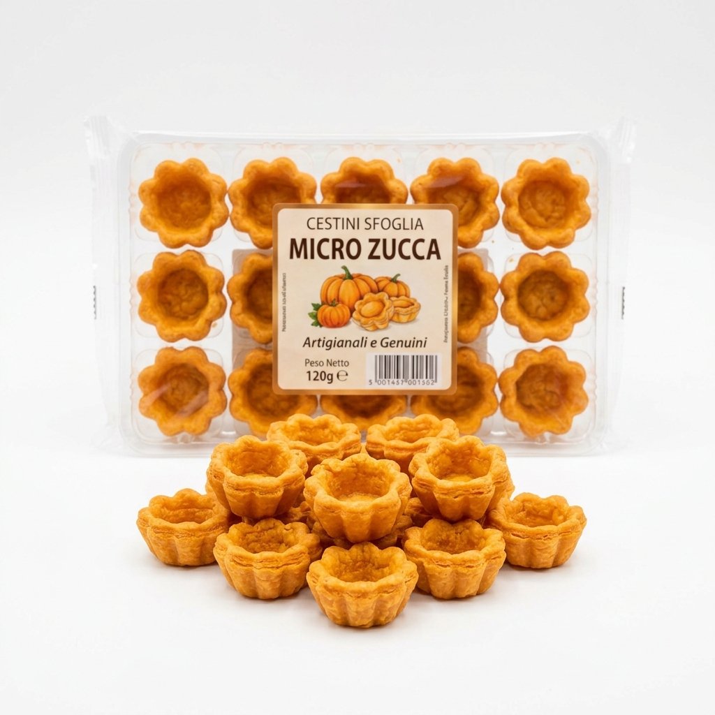Mini-Blätterteigkörbchen mit Kürbis Tiefgekühlt Innovaction