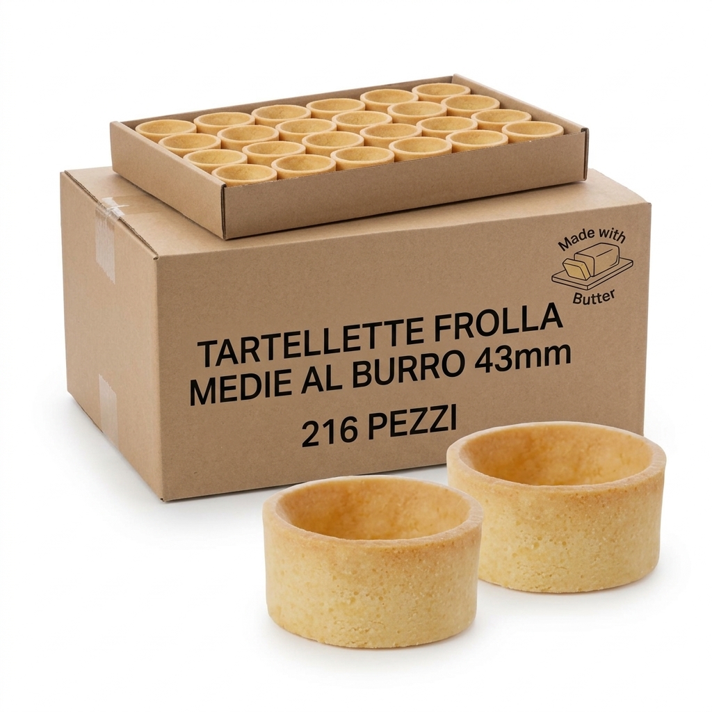 [PF01590] Tartellette Frolla medie al Burro 43mm - 216 pezzi