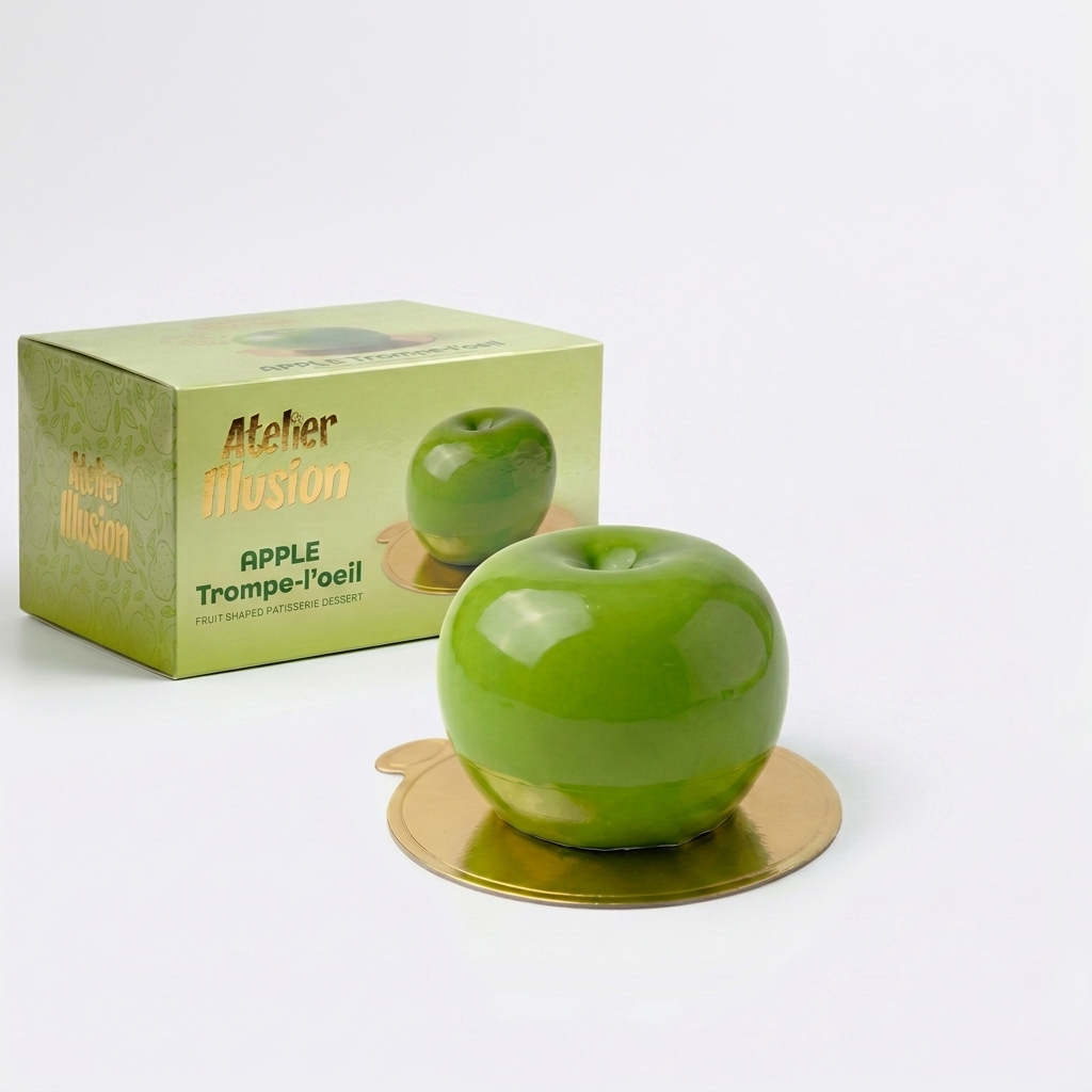 Dessert Trompe-l'Oeil en forme de Pomme — Atelier Illusion