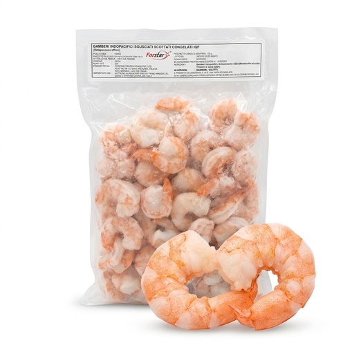 [NETT-3DID241] Crevettes Décortiquées Inde 10/20 pcs/kg pack 0.750kg Surgelé NETT