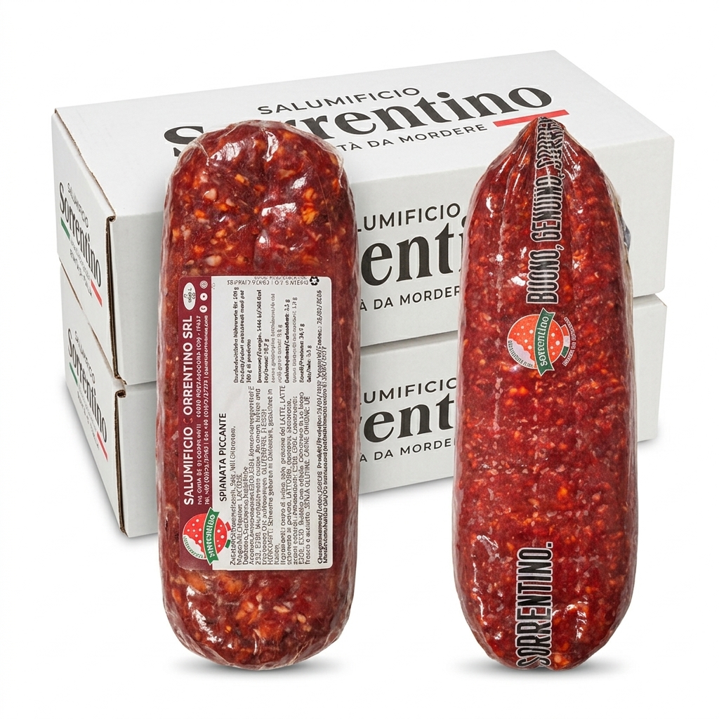 [SORR-1261SI] Ganze Spianata Piccante, Vakuumverpackt — Salumificio Sorrentino