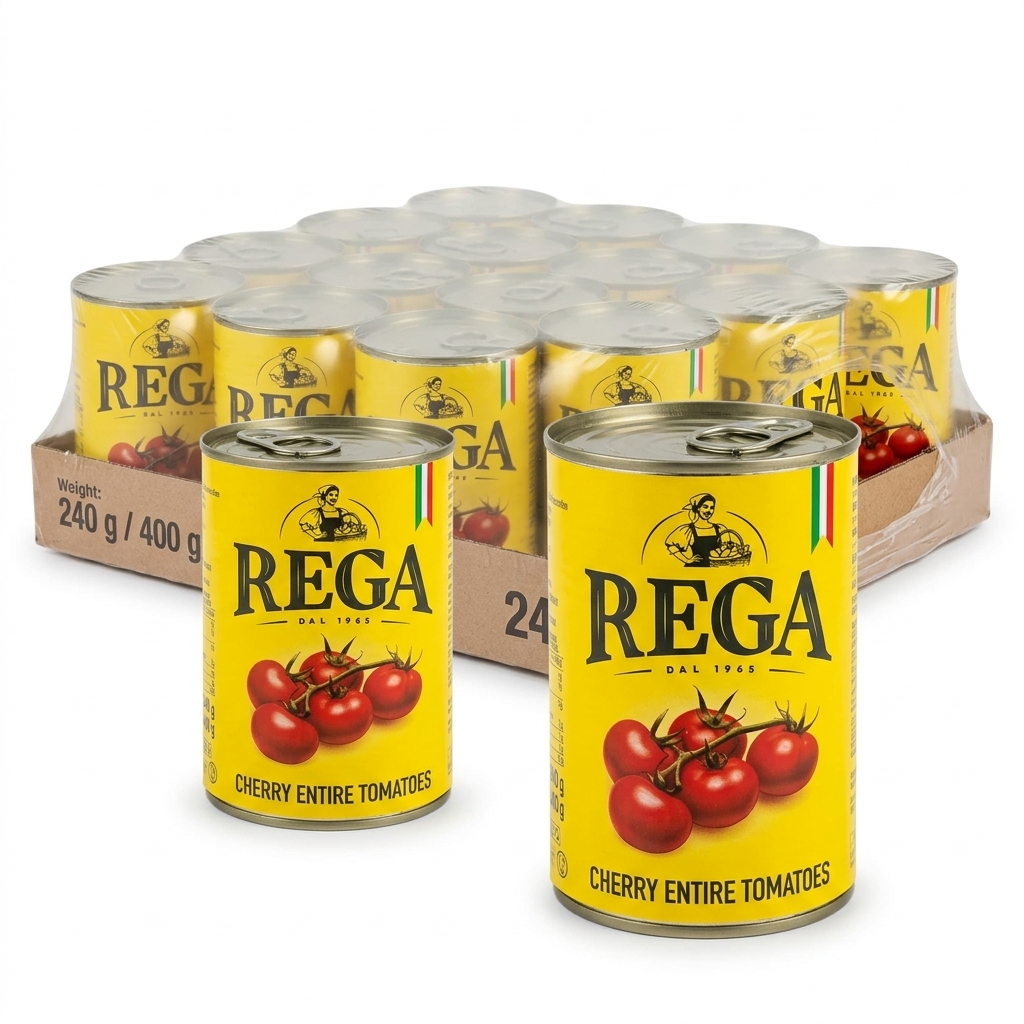Whole Cherry Tomatoes 400 g (Carton of 24) — Rega