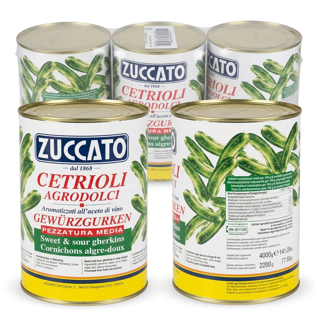[POL-09980043] Sweet and Sour Cucumbers Tin 4 kg — Zuccato