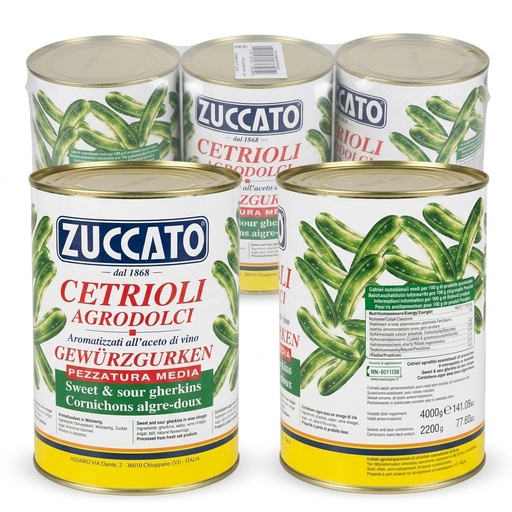 [POL-09980043] Süss-Saure Gurken Dose 4 kg — Zuccato