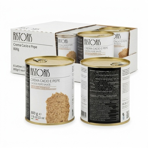 Cacio e Pepe Creme mit Pecorino Romano DOP Dose 800 g — Ristoris