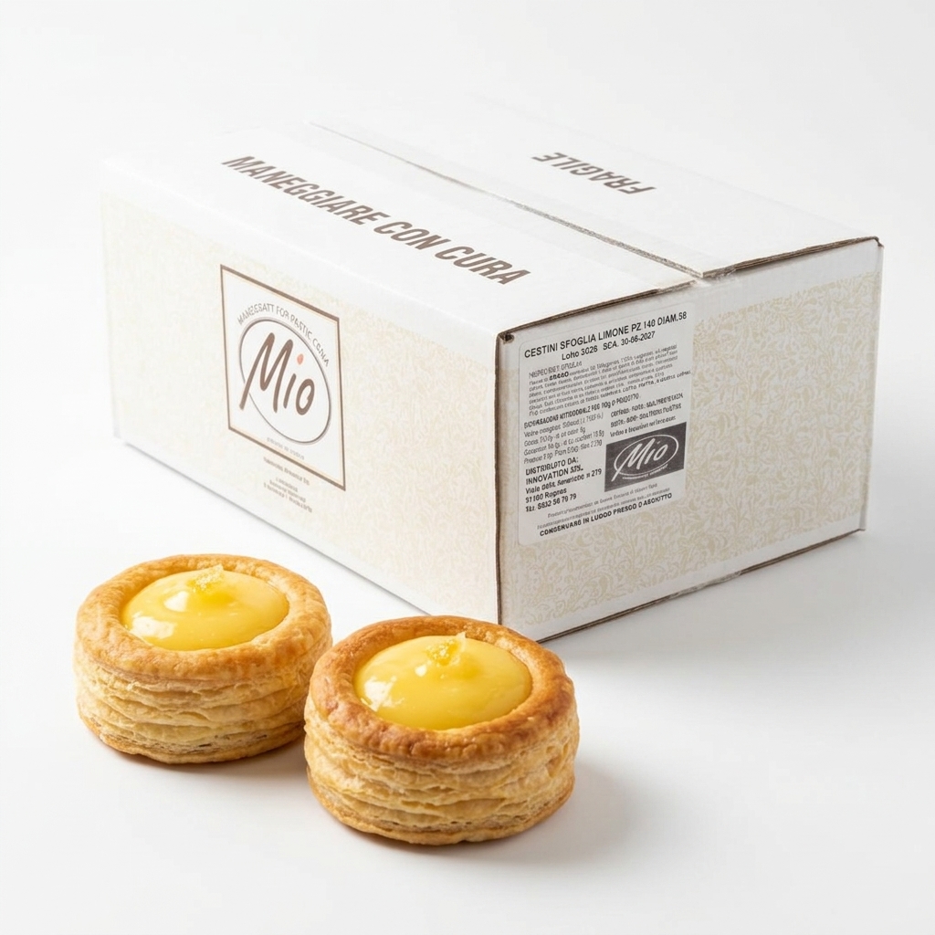 [INN-025235-0016] Mini Lemon Puff Pastry Baskets 140 pcs — MIO