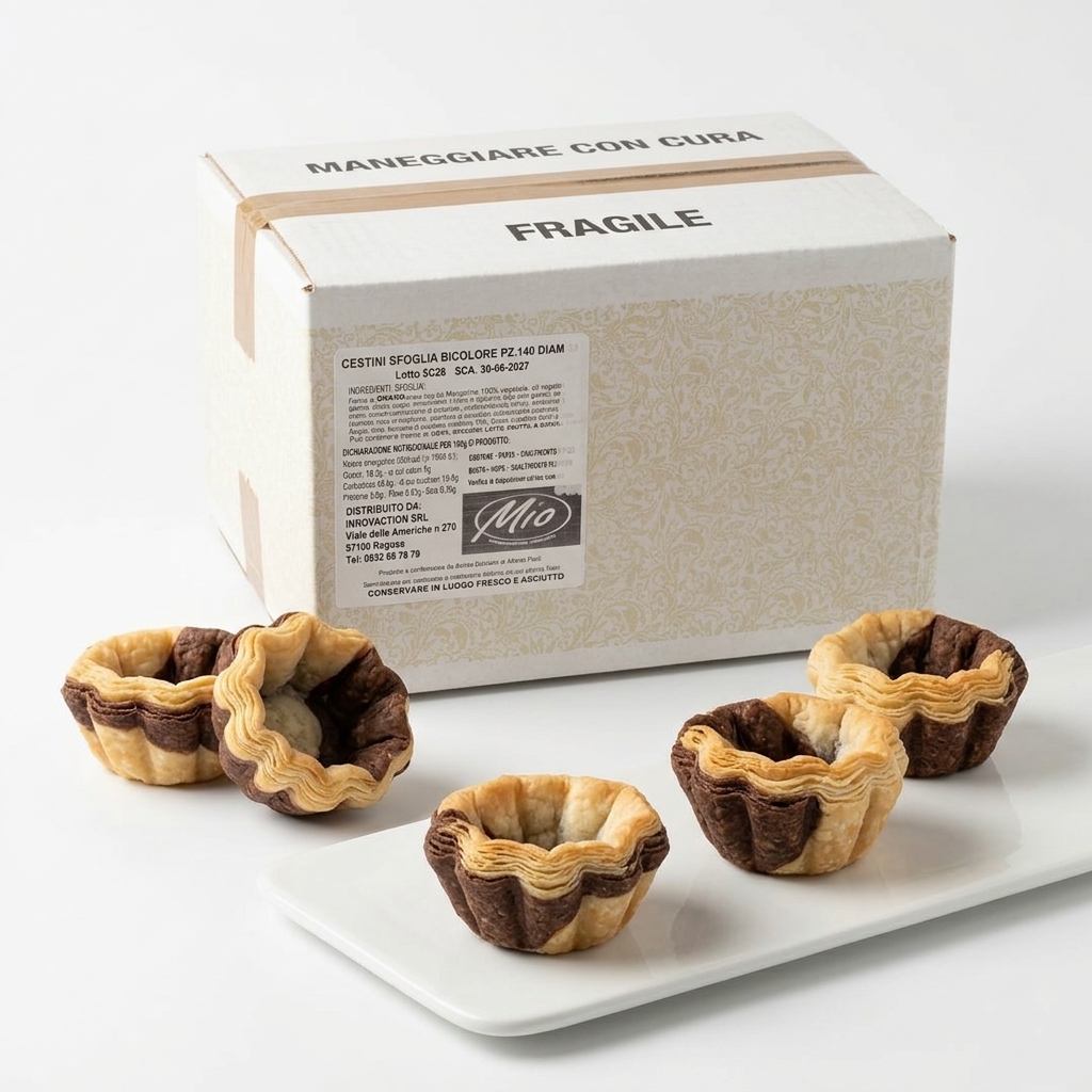 [INN-025235-0019] Mini Corbeilles de Pâte Feuilletée Bicolore 140 pcs — MIO