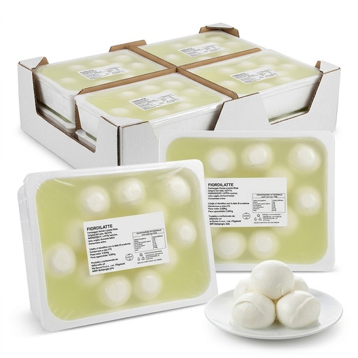 Fior di Latte Boules 100g Barquette 3kg Egoutte la Fontana GIFF