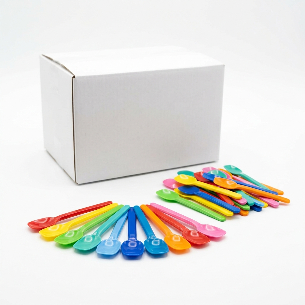 Palettine Cucchiaini Gelato Plastica PS 95mm Colori Assortiti 6170pz crt SCH