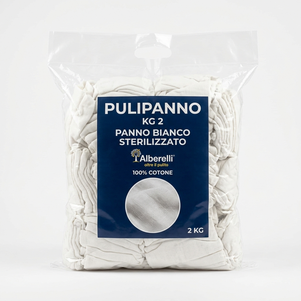 Pulipanno Chiffon Blanc Coton Stérilisé 2 kg — Alberelli