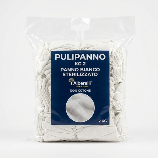 Pulipanno Panno Bianco Cotone Sterilizzato 2 kg — Alberelli