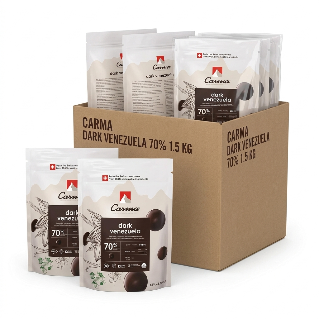 [CHD-P103VEN-E6-Z71] Cioccolato di Copertura Dark Venezuela 70% Cacao Drops Sacco 1,5 kg — Carma