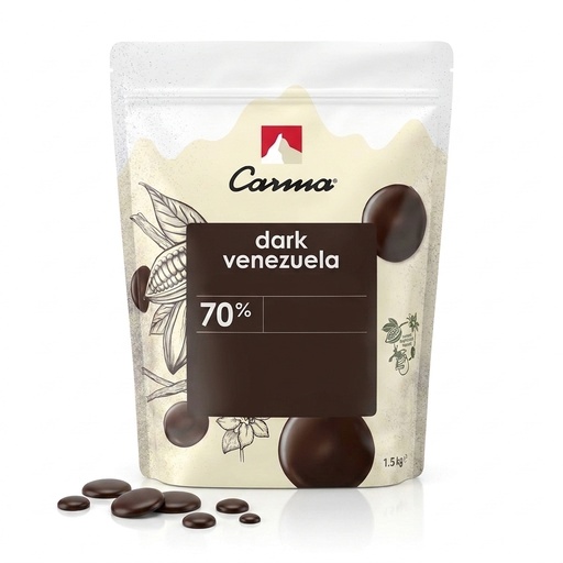[CHD-P103VEN-E6-Z71] Cioccolato di Copertura Dark Venezuela 70% Cacao Drops Sacco 1,5 kg — Carma