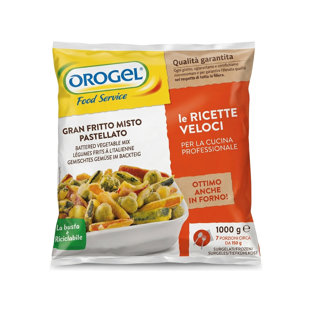 [310856] Gran Fritto Misto Pastellato Surgelato 1 kg (Cartone 4 kg) — Orogel