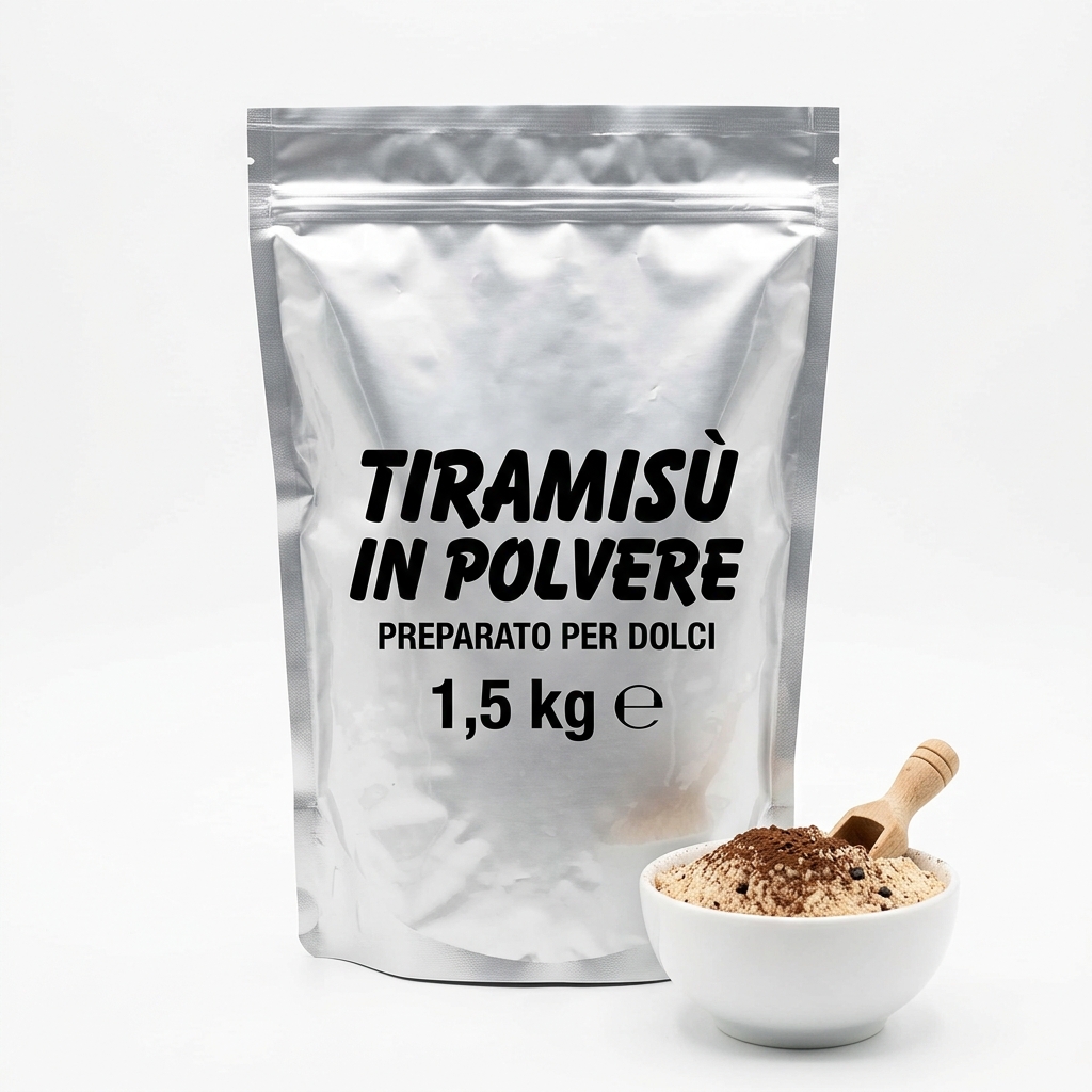 [1150] Tiramisù in Polvere Senza Alcool 1,5 kg (Cartone 15 kg) — Elenka