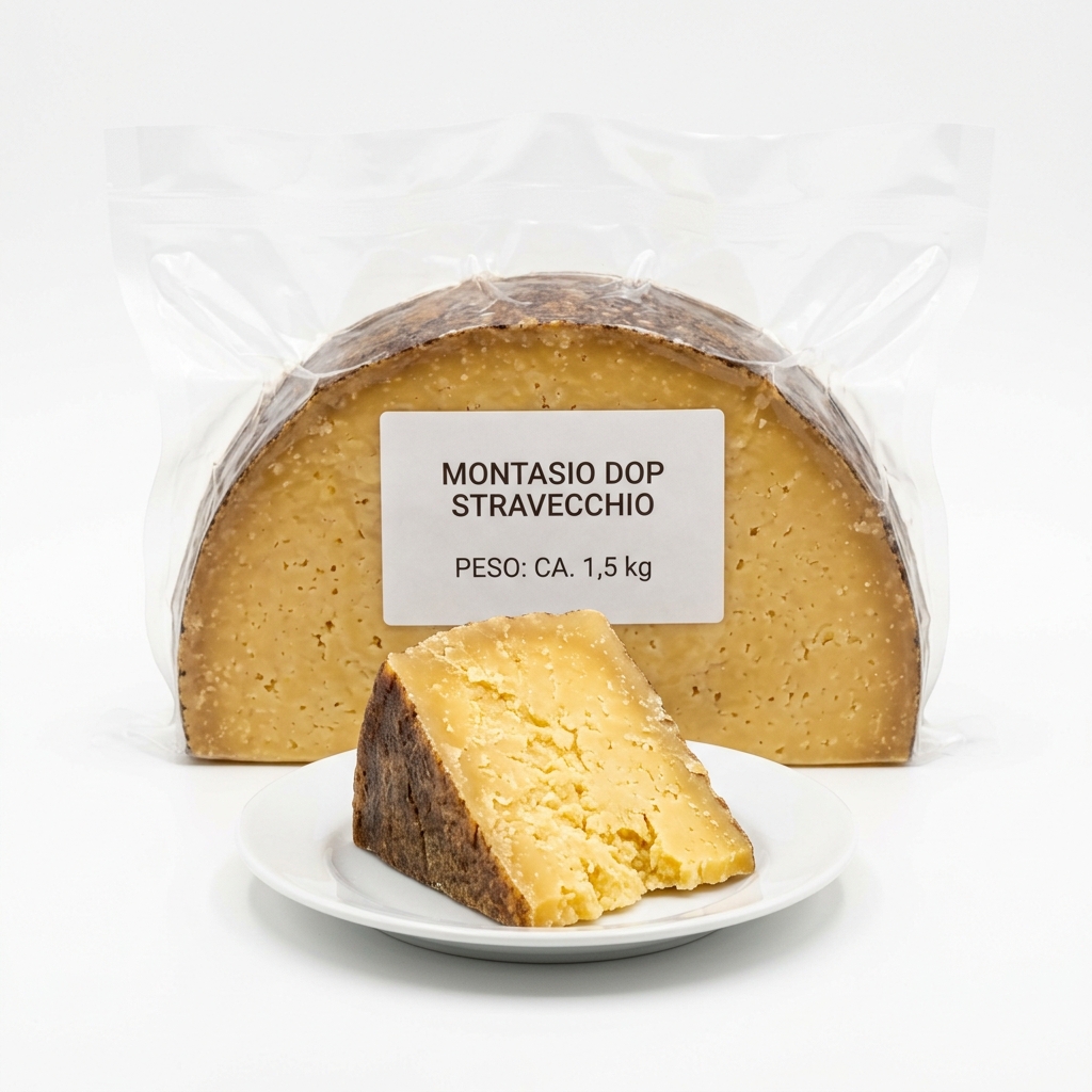 [10020004] Montasio DOP Stravecchio Oltre 18 Mesi a Quarti ca. 1,5 kg