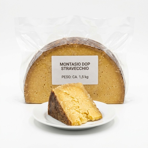 [10020004] Montasio DOP Stravecchio Oltre 18 Mesi a Quarti ca. 1,5 kg